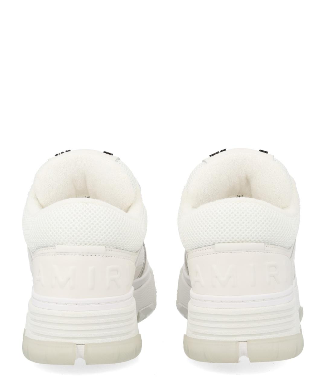 AMIRI Белые кожаные низкие кроссовки / кеды, фото 4