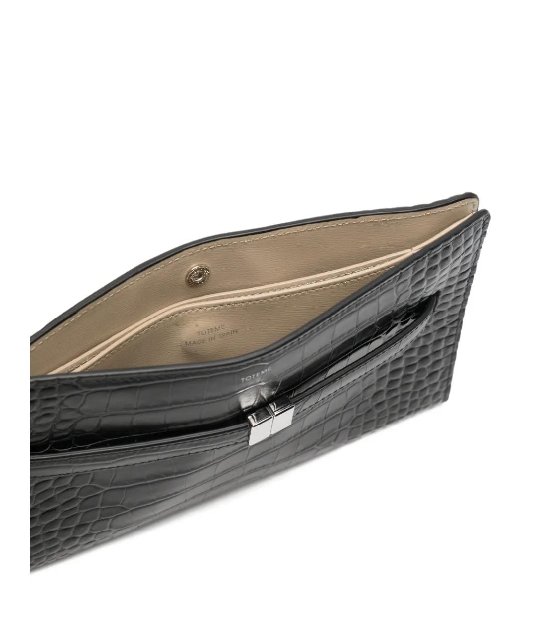 TOTEME Черная кожаная сумка через плечо, фото 4