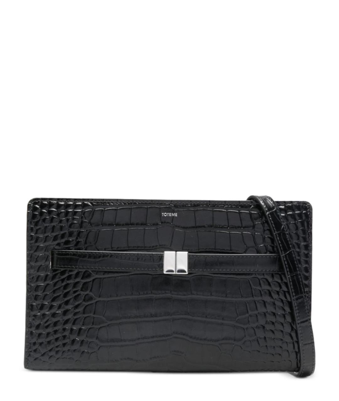 TOTEME Черная кожаная сумка через плечо, фото 1