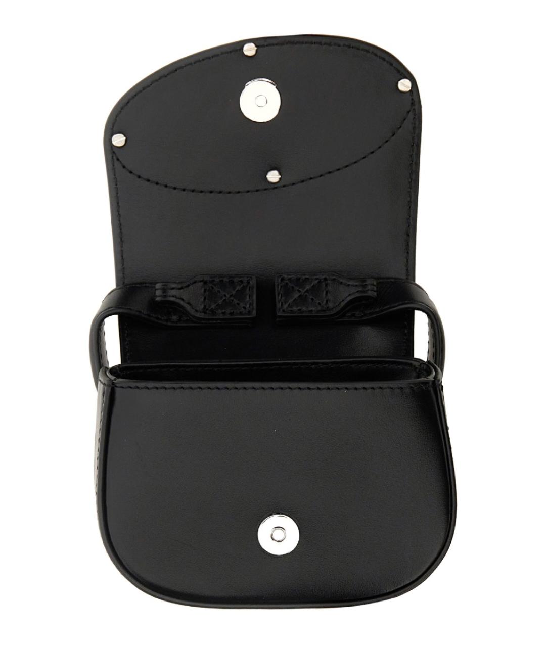 DIESEL Черная кожаная сумка с короткими ручками, фото 3