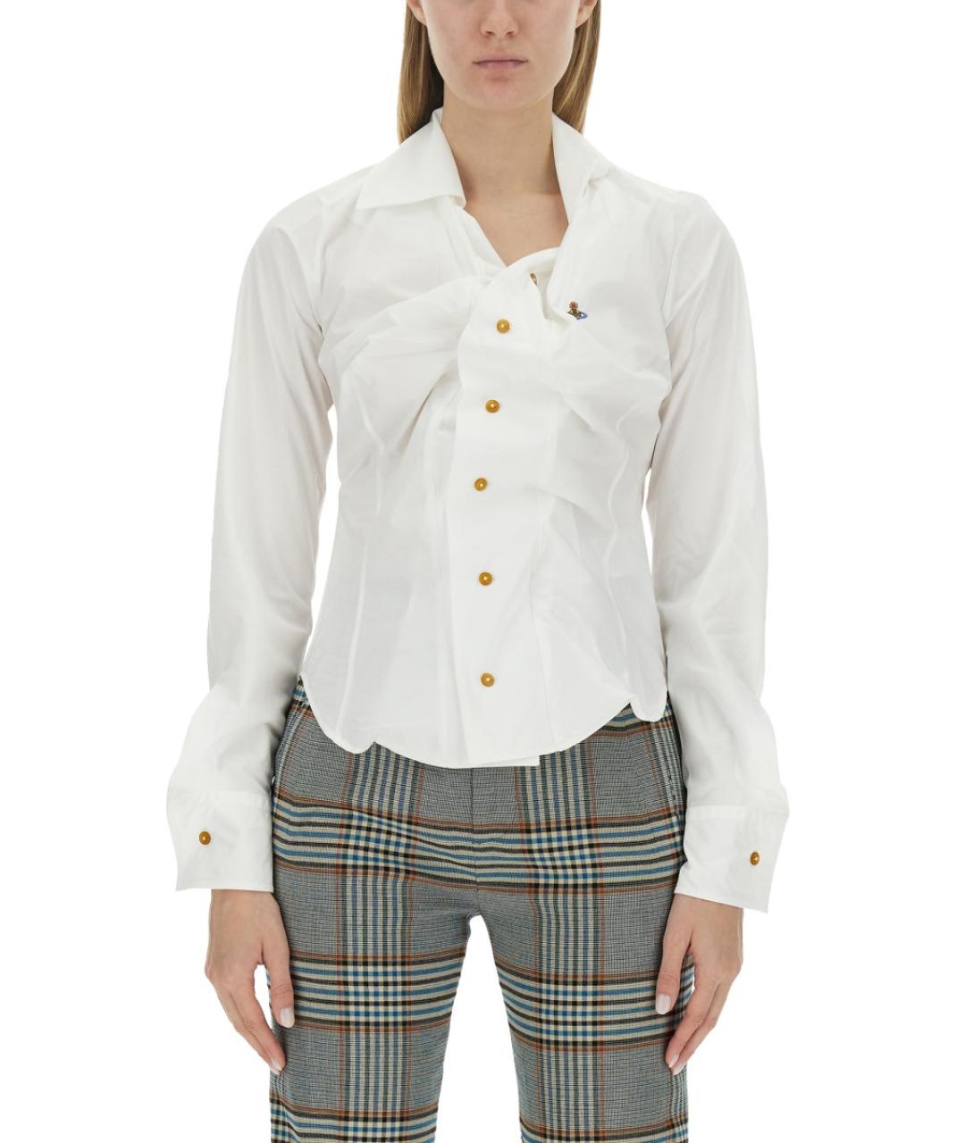 VIVIENNE WESTWOOD Белая хлопковая рубашка, фото 5
