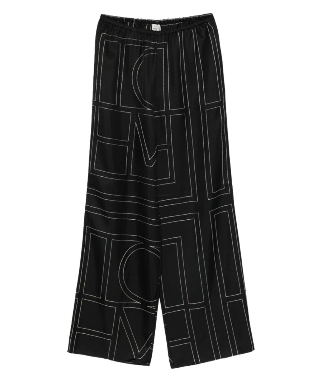 TOTEME Черные шелковые прямые брюки, фото 1