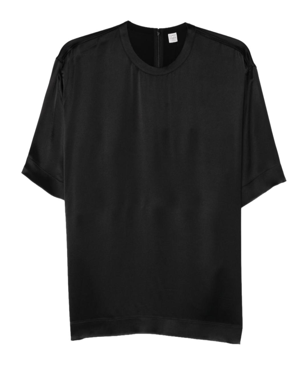 TOTEME Черная вискозная футболка, фото 1