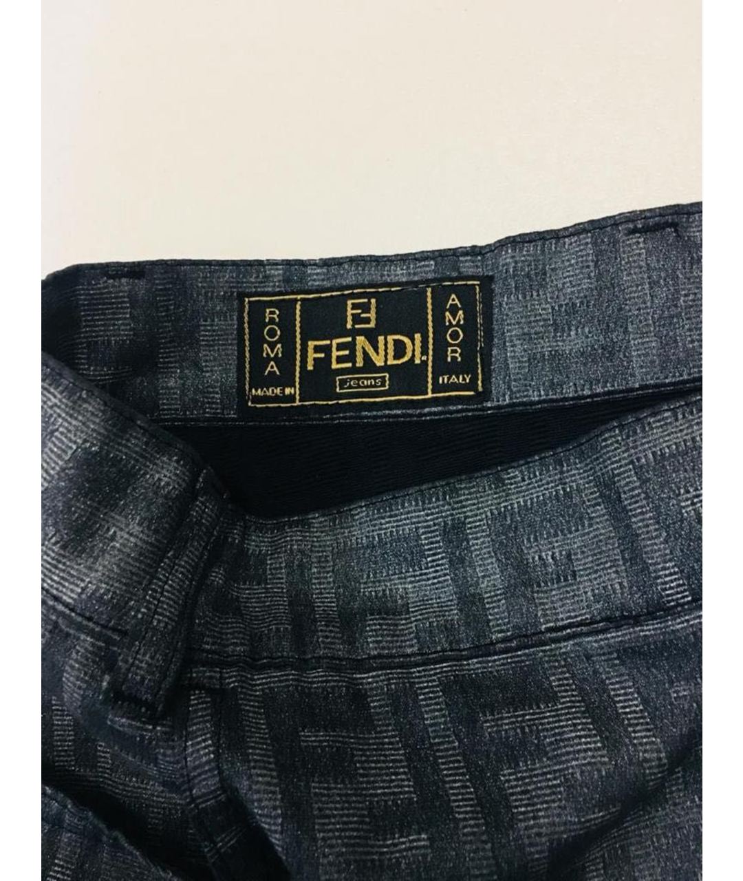 FENDI Синяя хлопковая юбка мини, фото 5