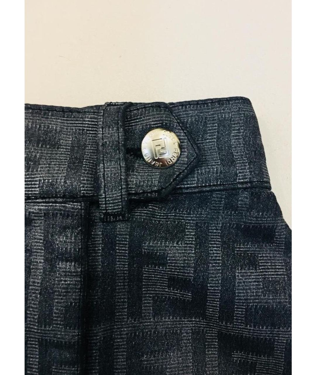 FENDI Синяя хлопковая юбка мини, фото 4