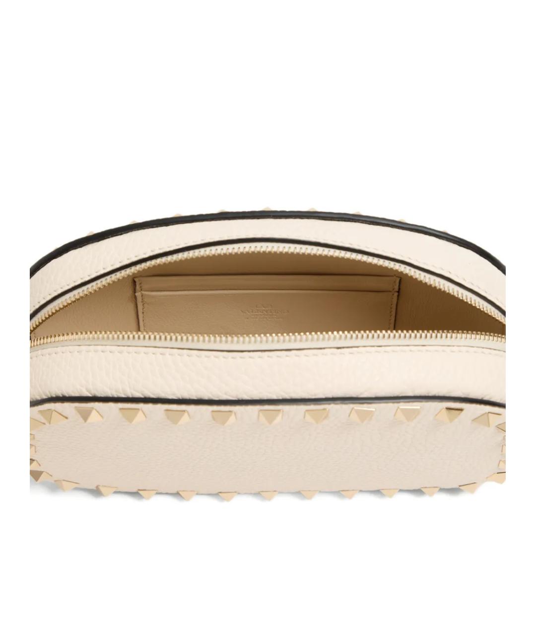 VALENTINO Бежевая кожаная сумка через плечо, фото 5