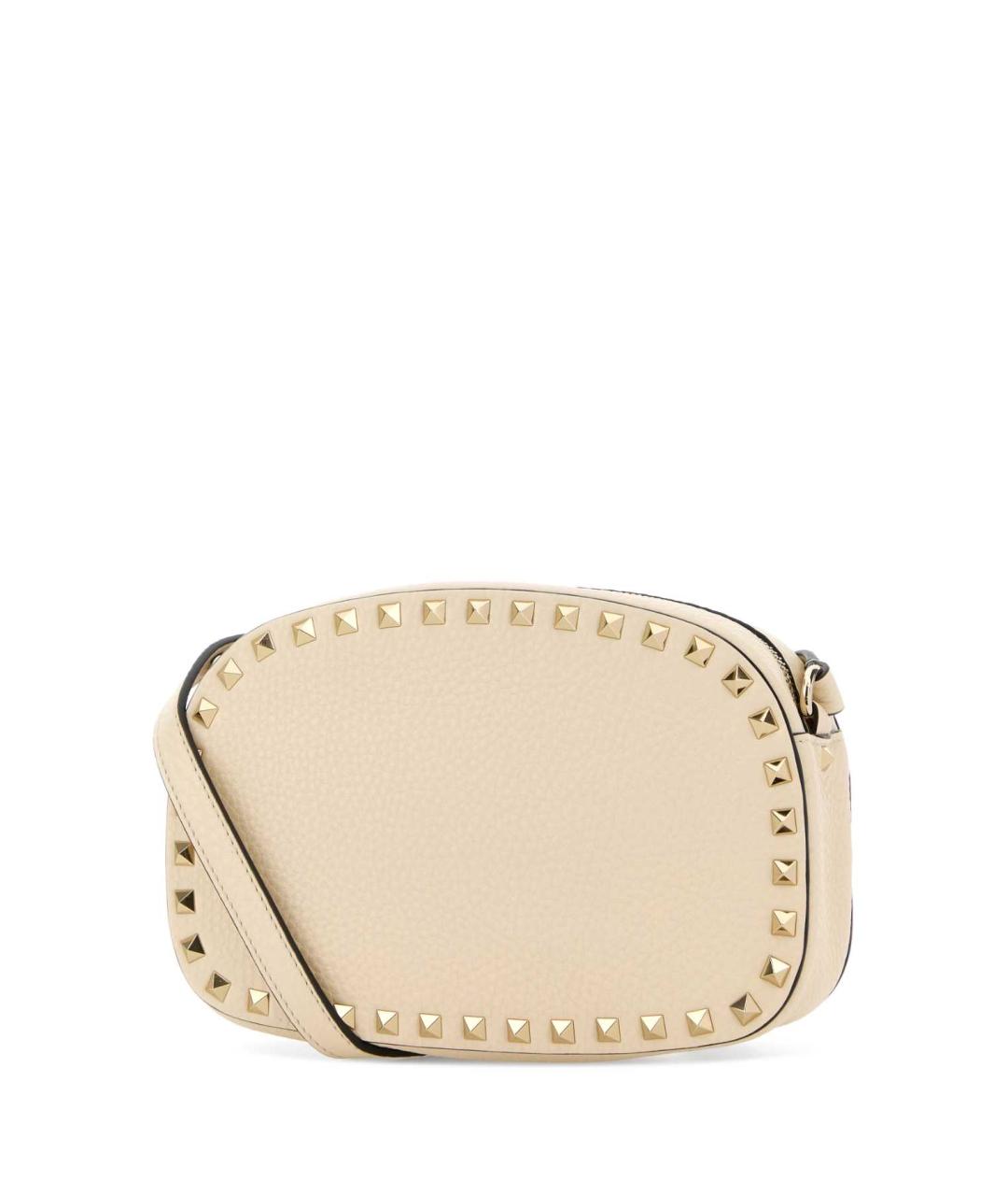 VALENTINO Бежевая кожаная сумка через плечо, фото 2