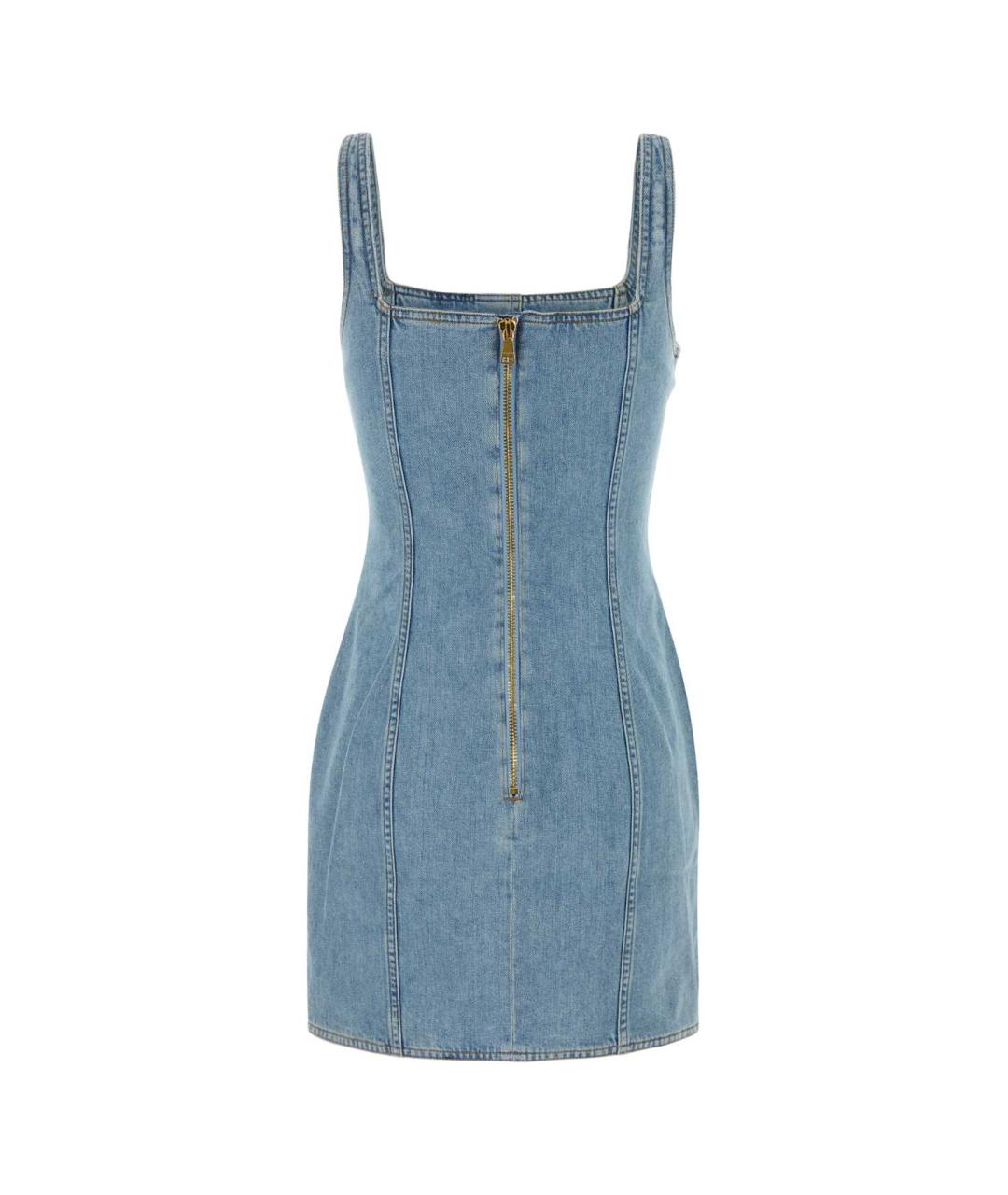 BALMAIN Голубое хлопковое платье, фото 2