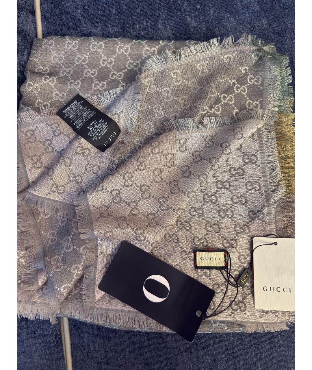 GUCCI Мульти хлопковый шарф, фото 2