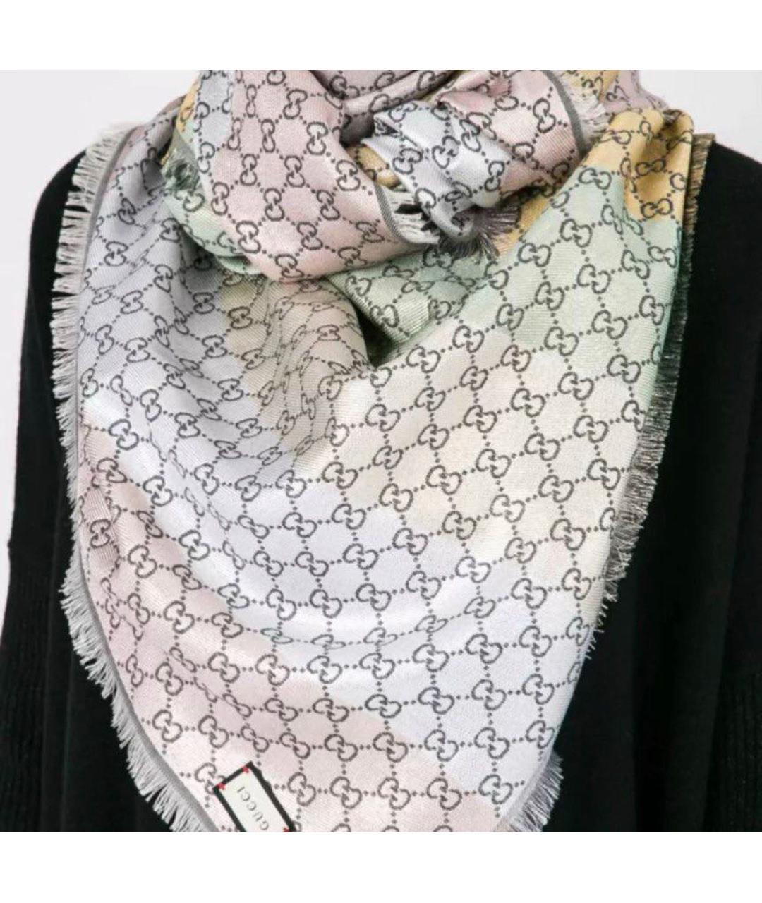 GUCCI Мульти хлопковый шарф, фото 9