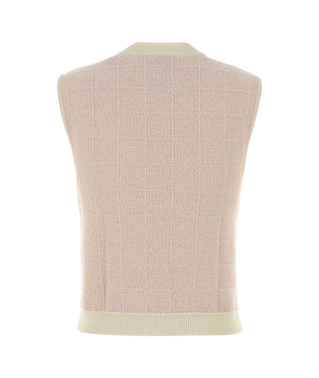 BALMAIN Розовая твидовая майка, фото 2