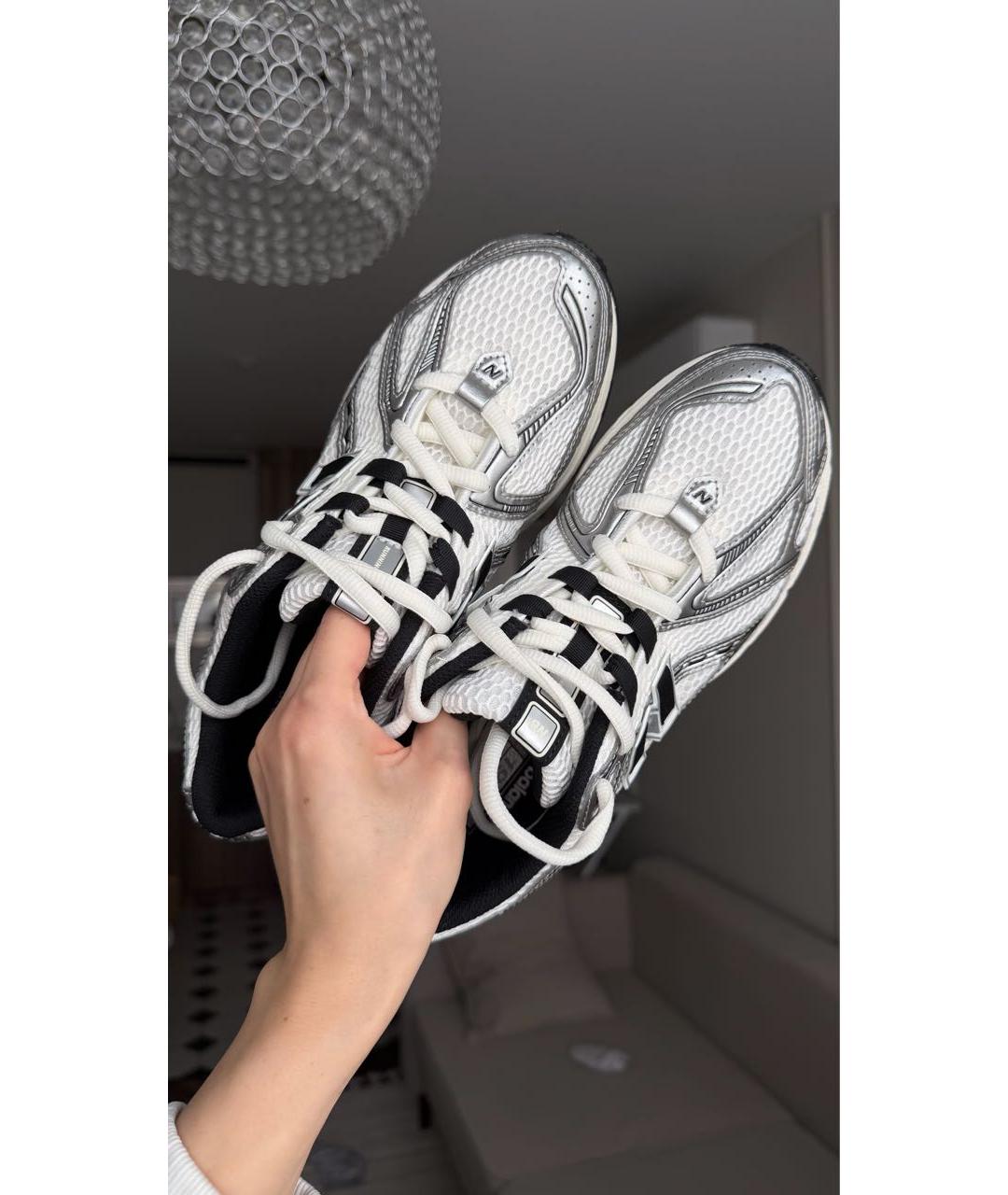 NEW BALANCE Белые текстильные низкие кроссовки / кеды, фото 2