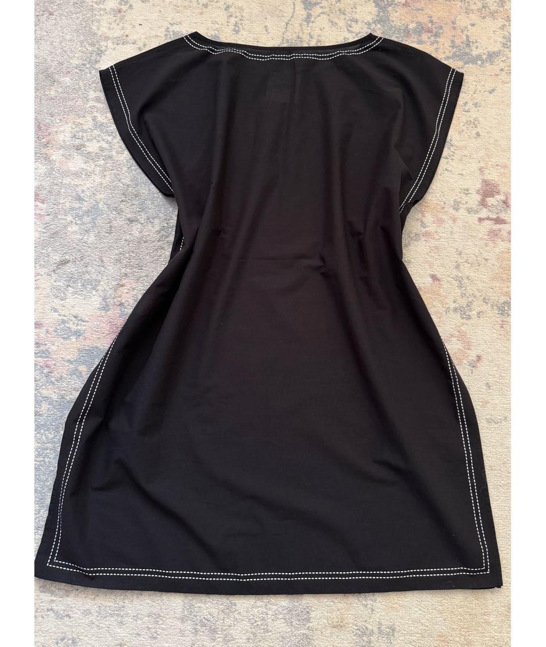 LOVE MOSCHINO Черная хлопковая туника, фото 2