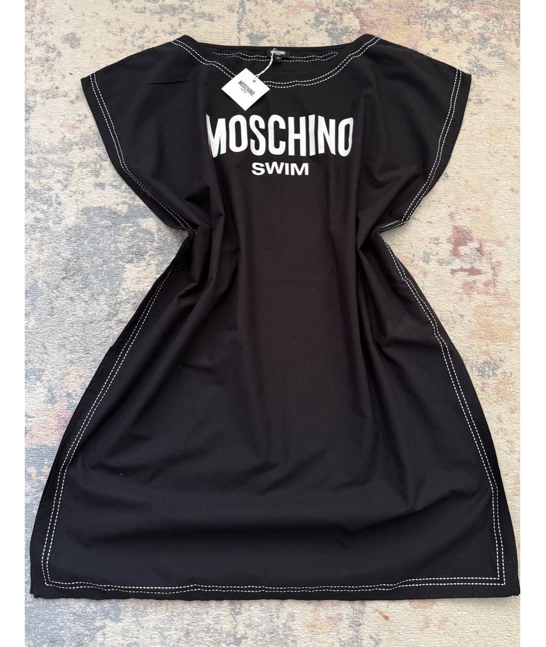 LOVE MOSCHINO Черная хлопковая туника, фото 9