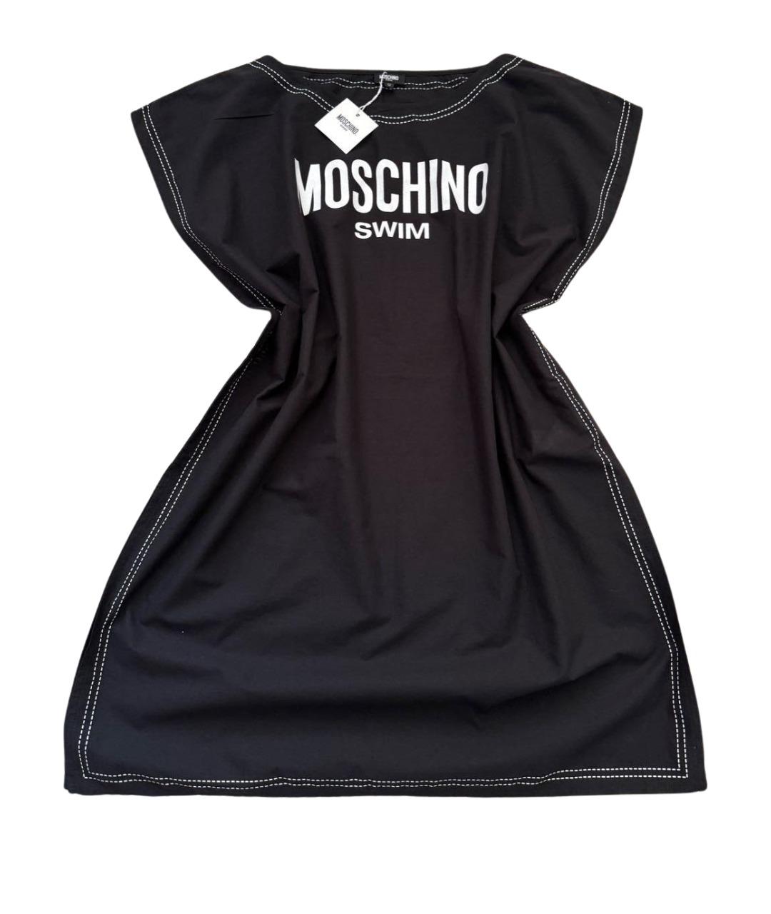 LOVE MOSCHINO Черная хлопковая туника, фото 1