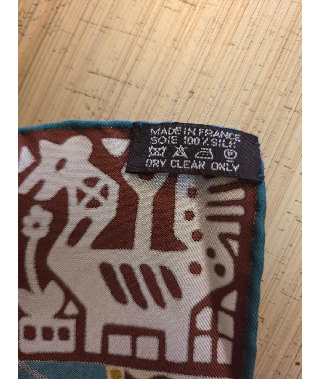 HERMES Мульти шелковый платок, фото 3