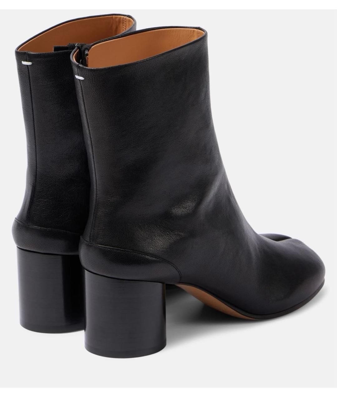 MAISON MARGIELA Черные кожаные полусапоги, фото 2