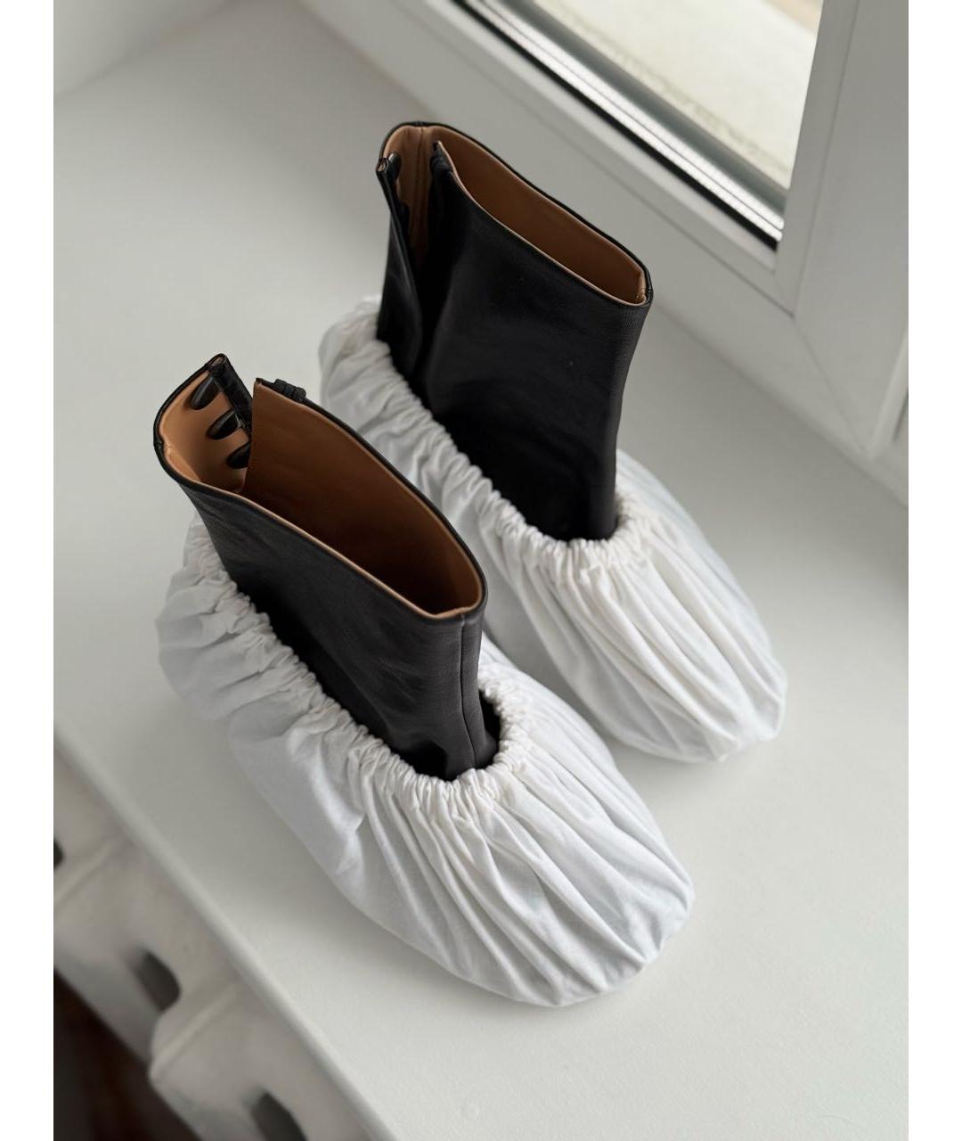 MAISON MARGIELA Черные кожаные полусапоги, фото 8