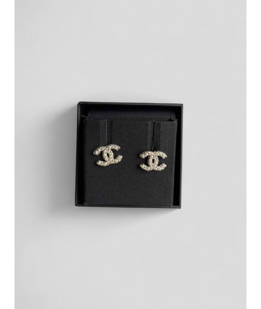 CHANEL Золотые металлические серьги, фото 6