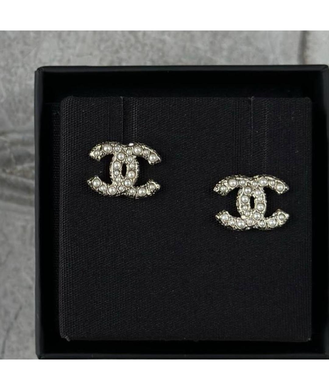 CHANEL Золотые металлические серьги, фото 2