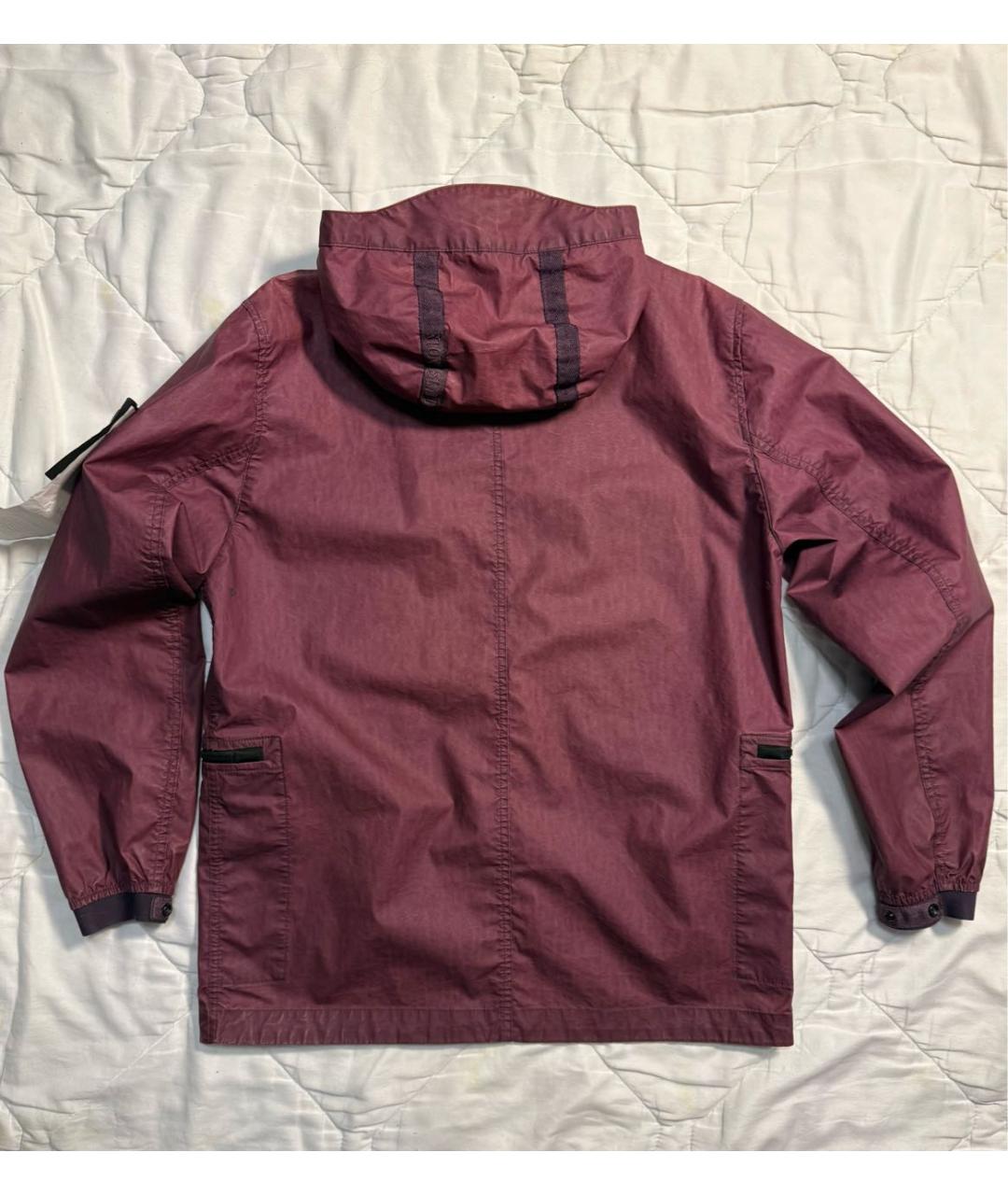 STONE ISLAND Бордовая полиуретановая куртка, фото 2