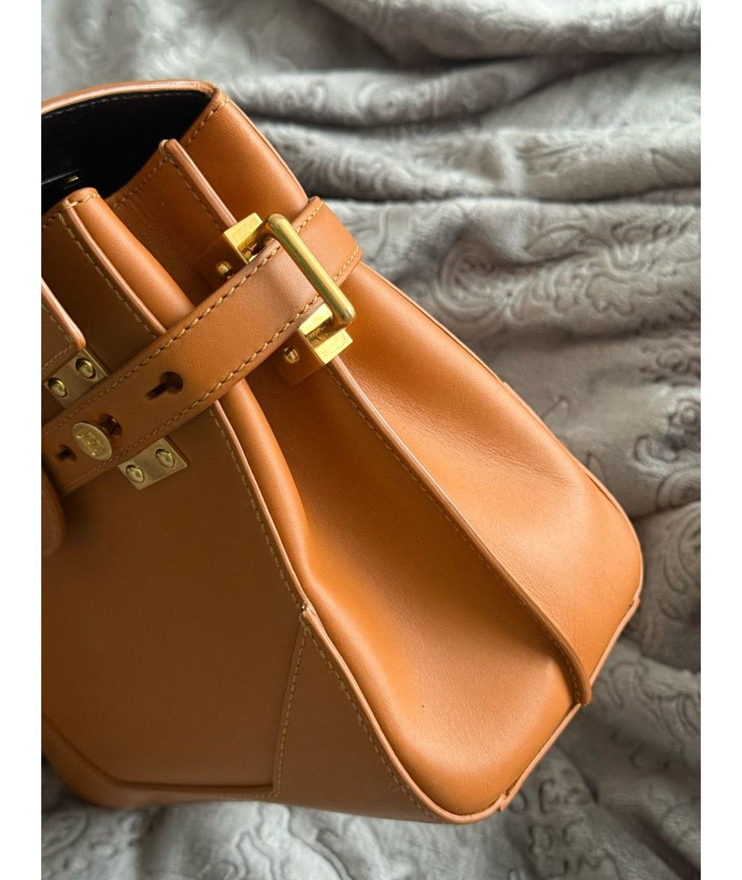 BALMAIN Коричневая кожаная сумка через плечо, фото 4