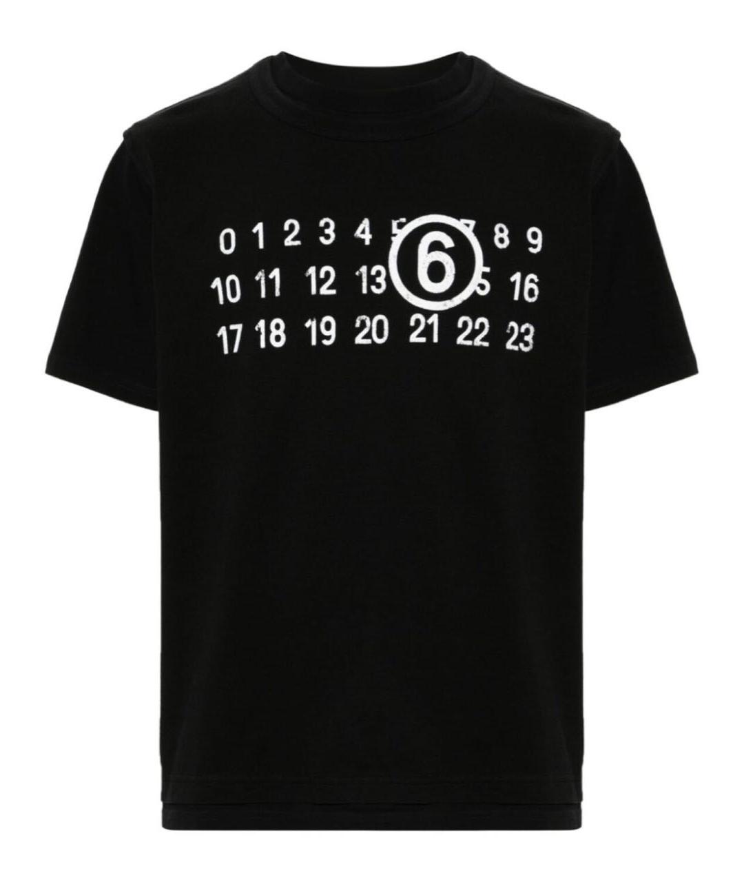 MM6 MAISON MARGIELA Черная хлопковая футболка, фото 1