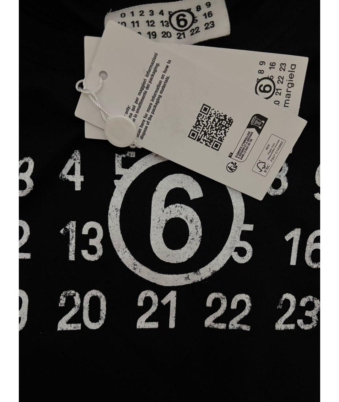 MM6 MAISON MARGIELA Черная хлопковая футболка, фото 3