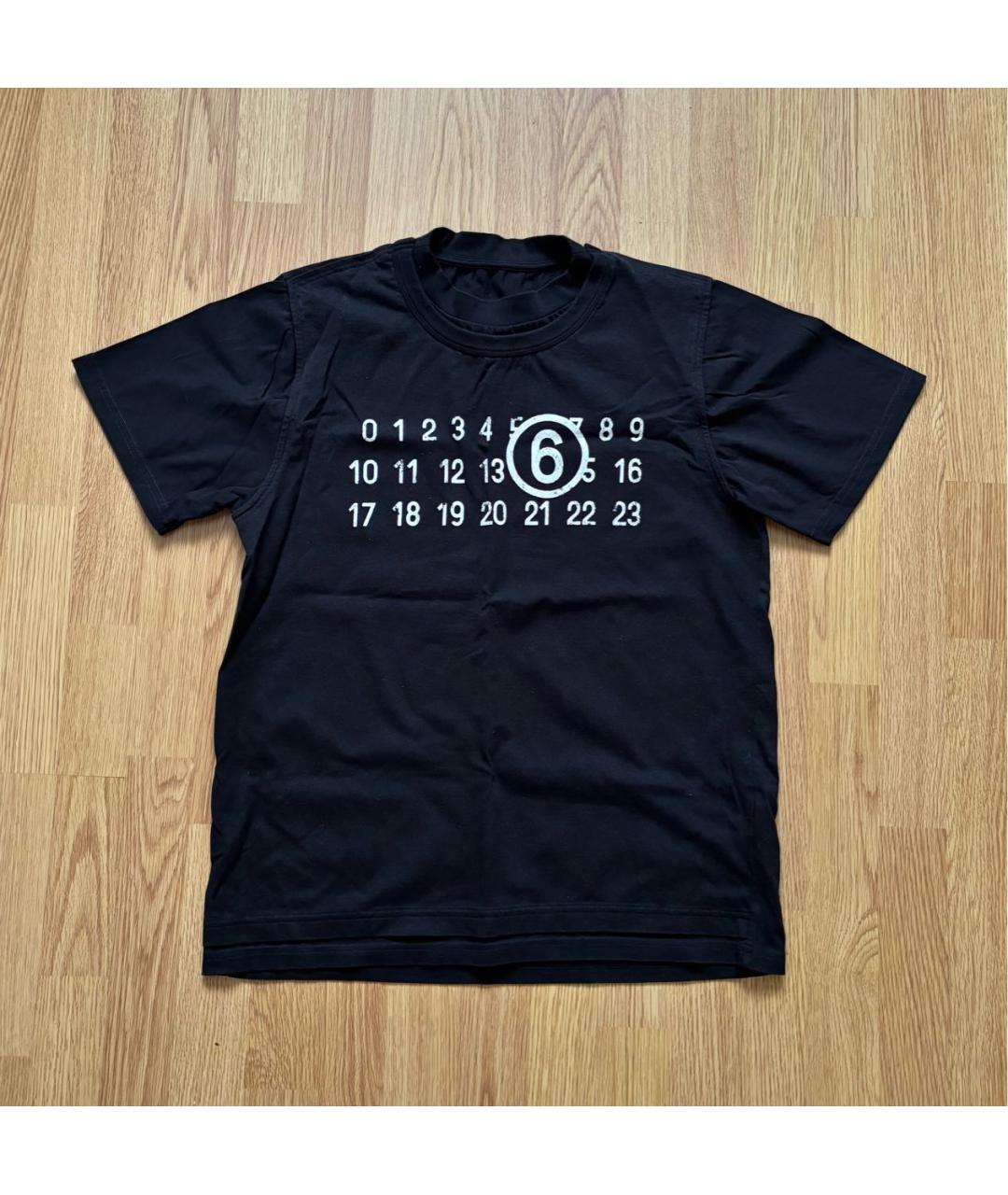 MM6 MAISON MARGIELA Черная хлопковая футболка, фото 2