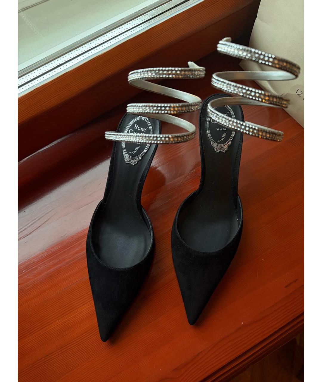 RENE CAOVILLA Черные замшевые туфли, фото 2