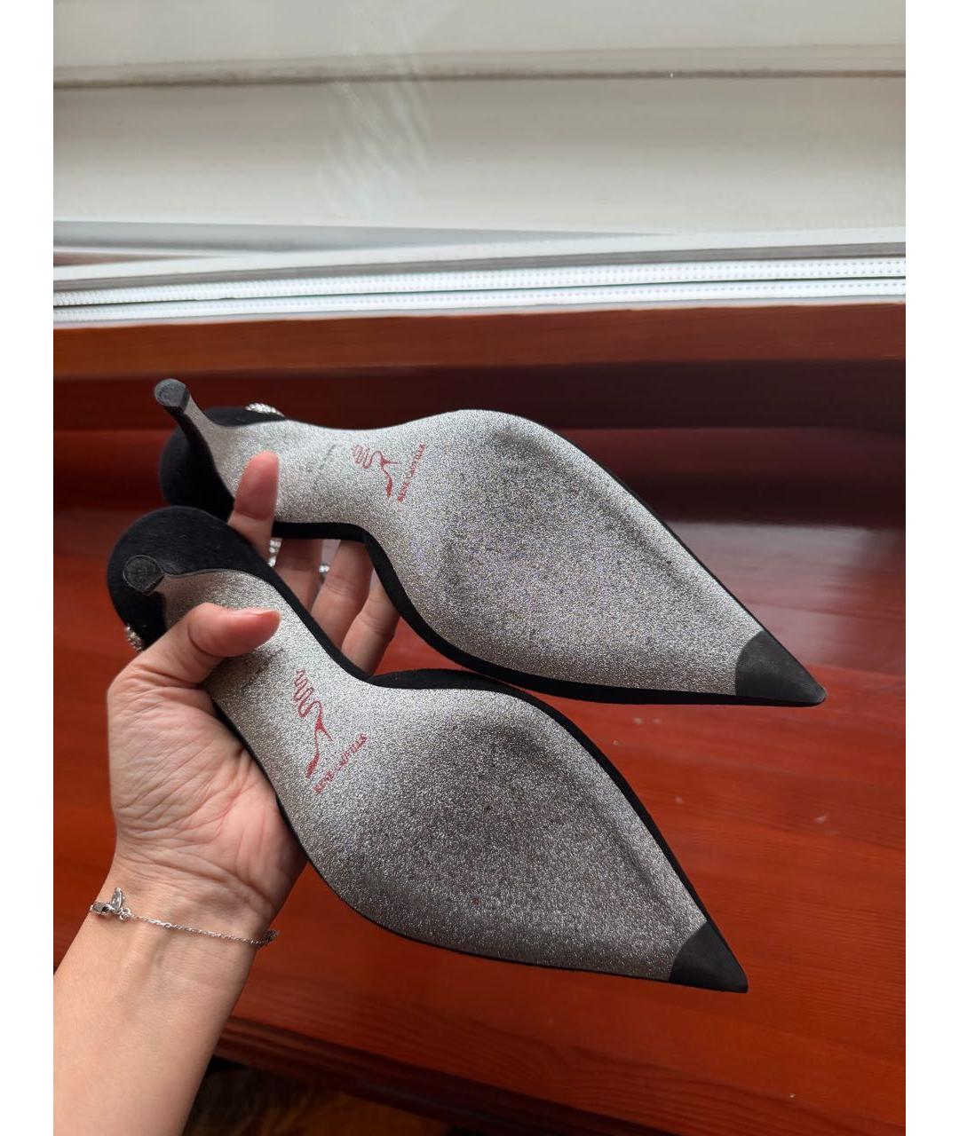 RENE CAOVILLA Черные замшевые туфли, фото 4