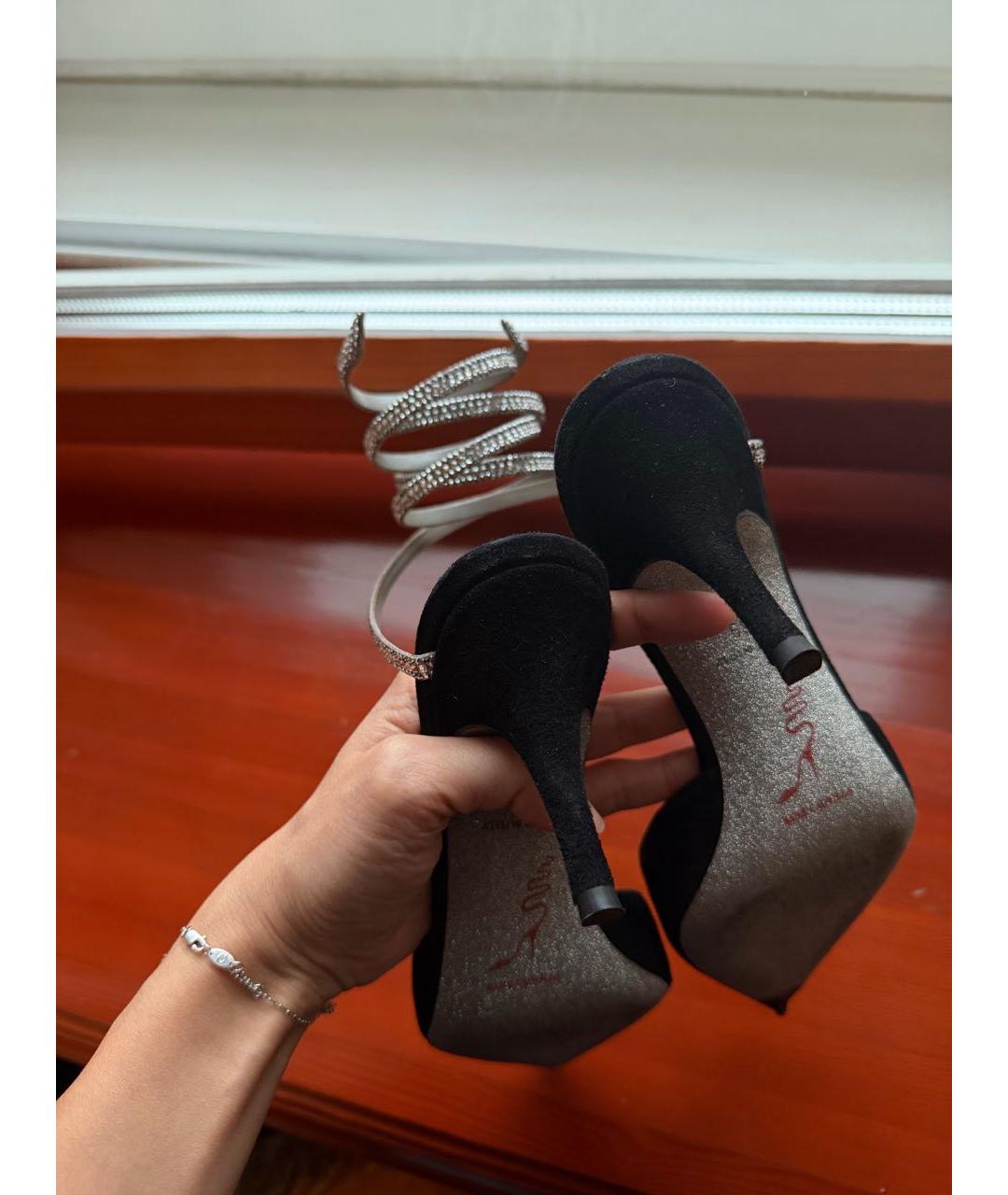 RENE CAOVILLA Черные замшевые туфли, фото 3