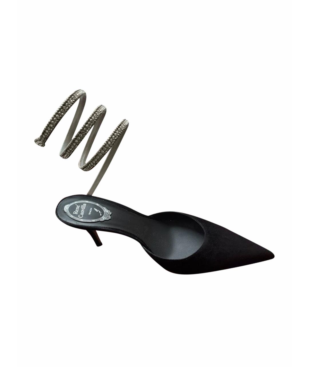 RENE CAOVILLA Черные замшевые туфли, фото 1