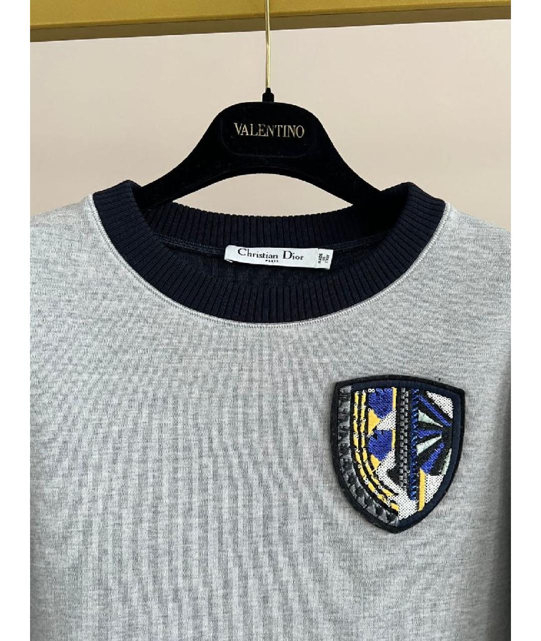 CHRISTIAN DIOR Серый джемпер / свитер, фото 2