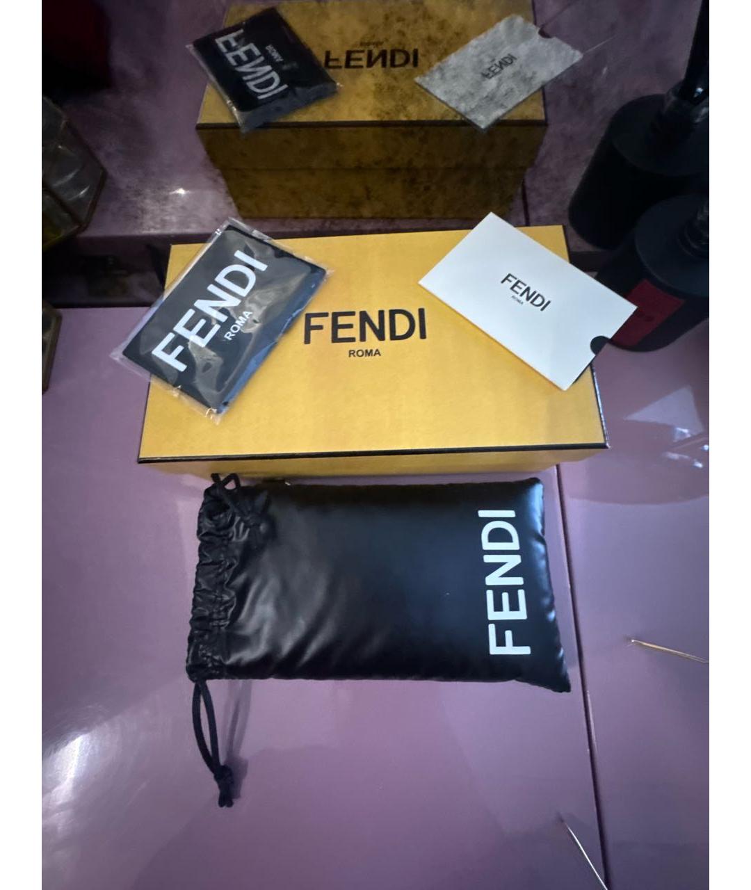 FENDI Серые металлические солнцезащитные очки, фото 4