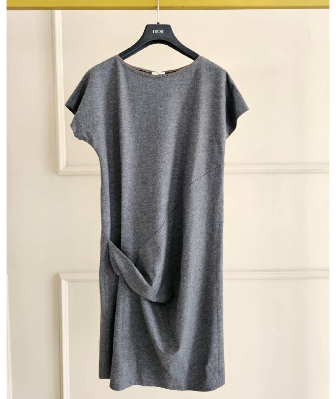 BRUNELLO CUCINELLI Серое повседневное платье, фото 8