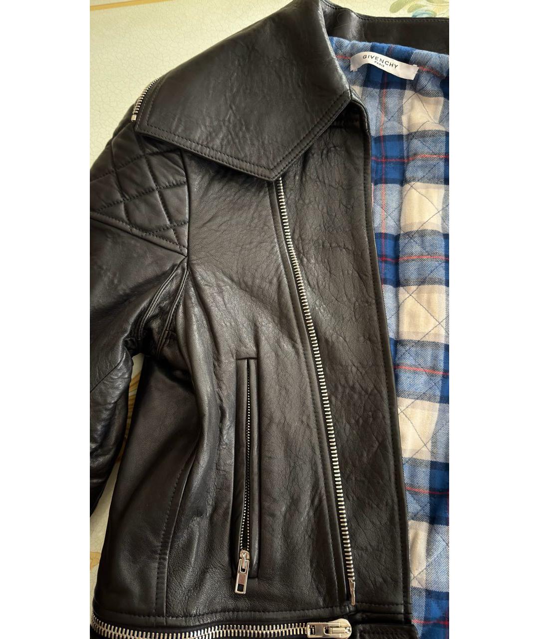 GIVENCHY Черный кожаный тренч / плащ, фото 7