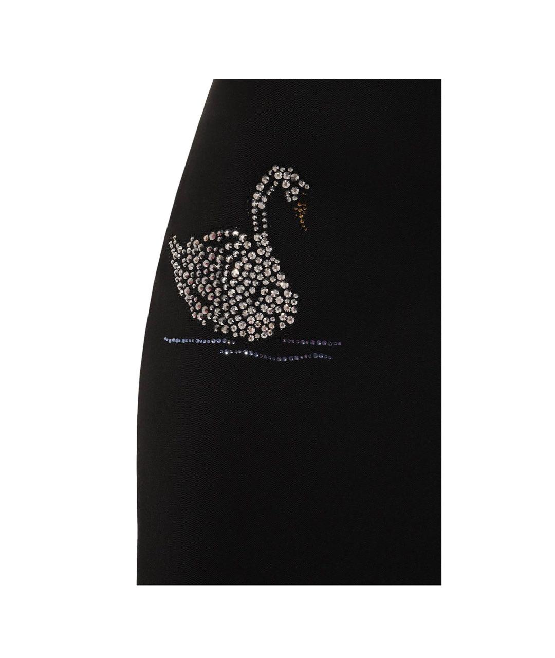 MSGM Черная полиэстеровая юбка макси, фото 3