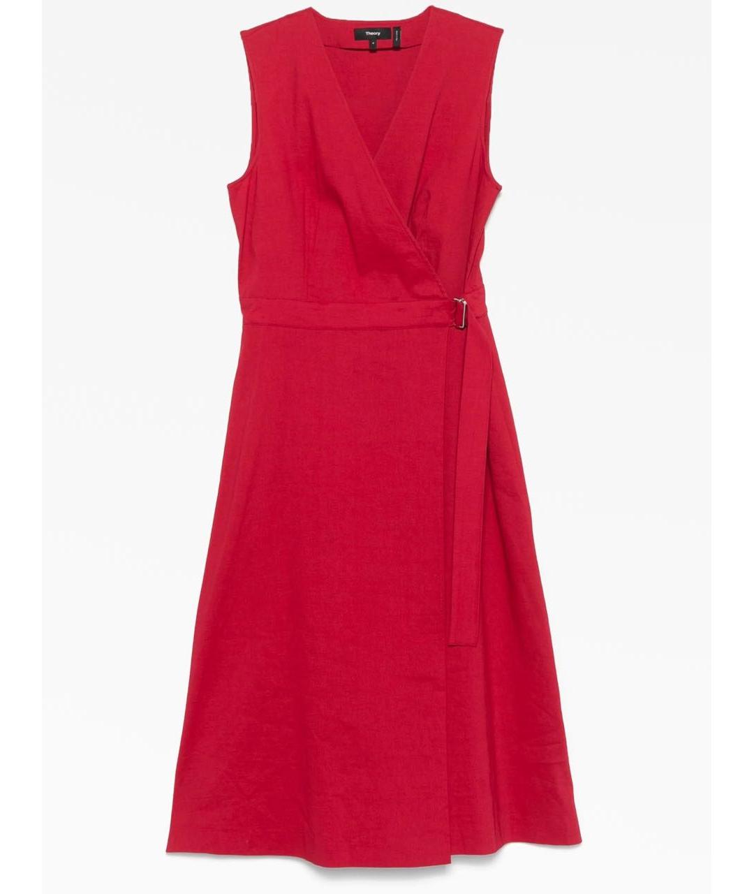 THEORY Красный льняной сарафан, фото 9