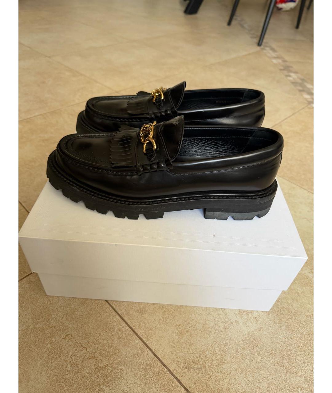 CELINE Черные кожаные лоферы, фото 3