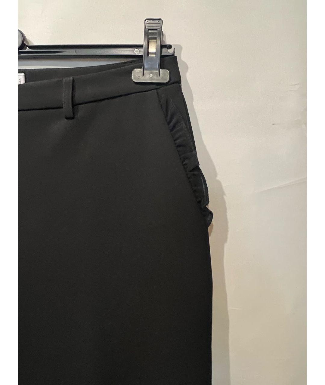BLUGIRL Черные вискозные прямые брюки, фото 4