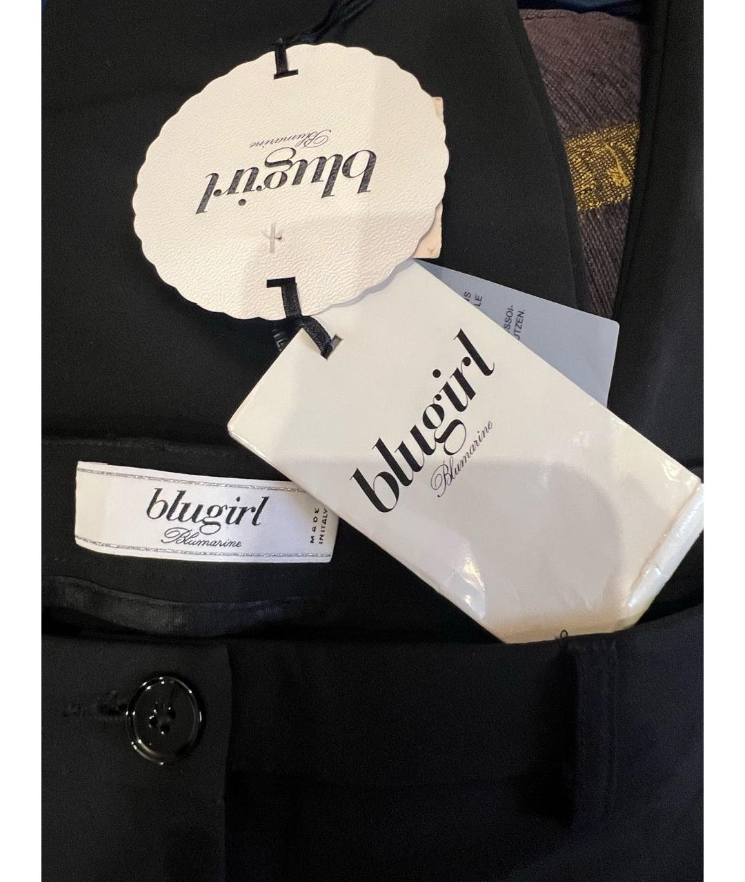 BLUGIRL Черные вискозные прямые брюки, фото 8