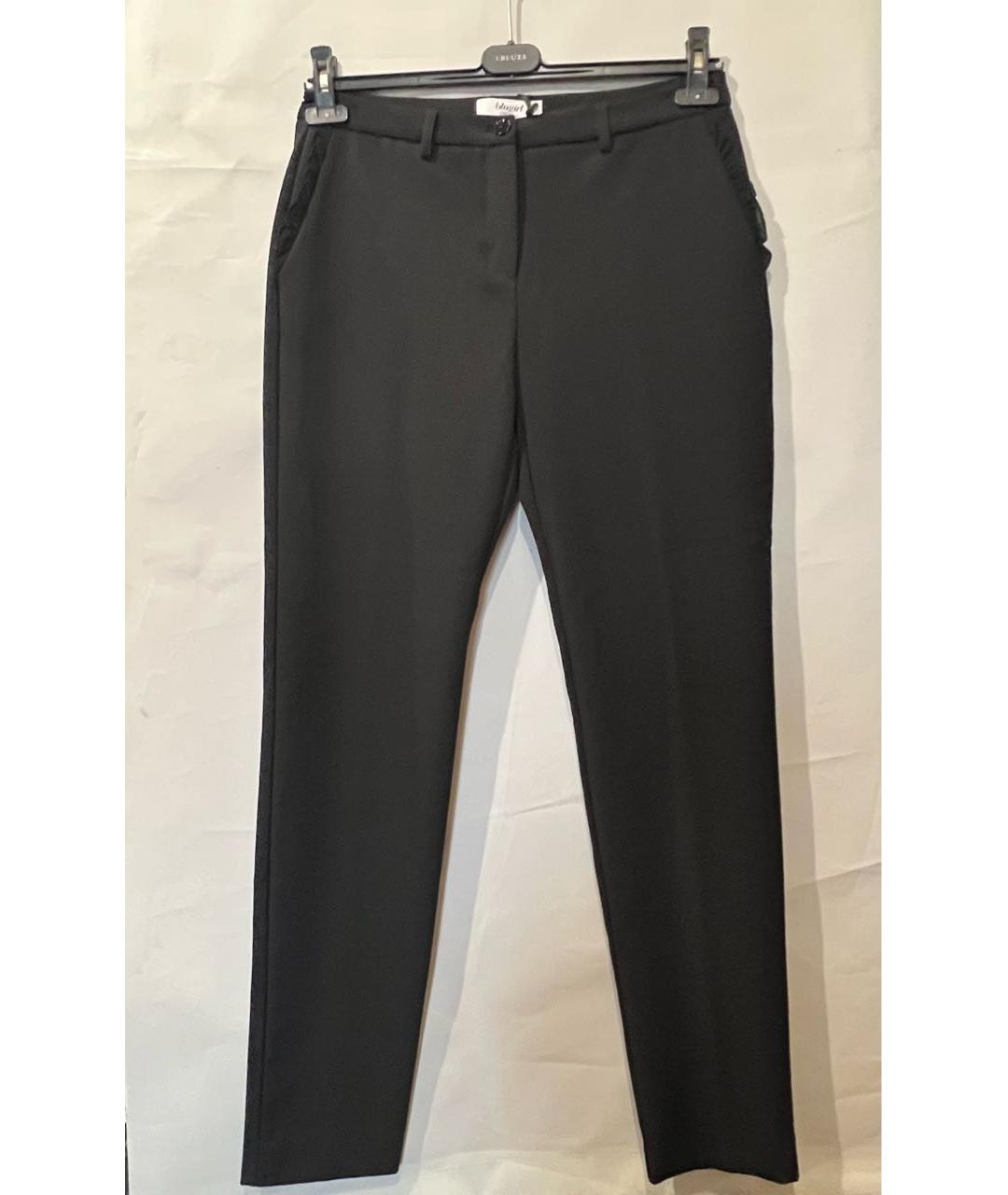 BLUGIRL Черные вискозные прямые брюки, фото 9