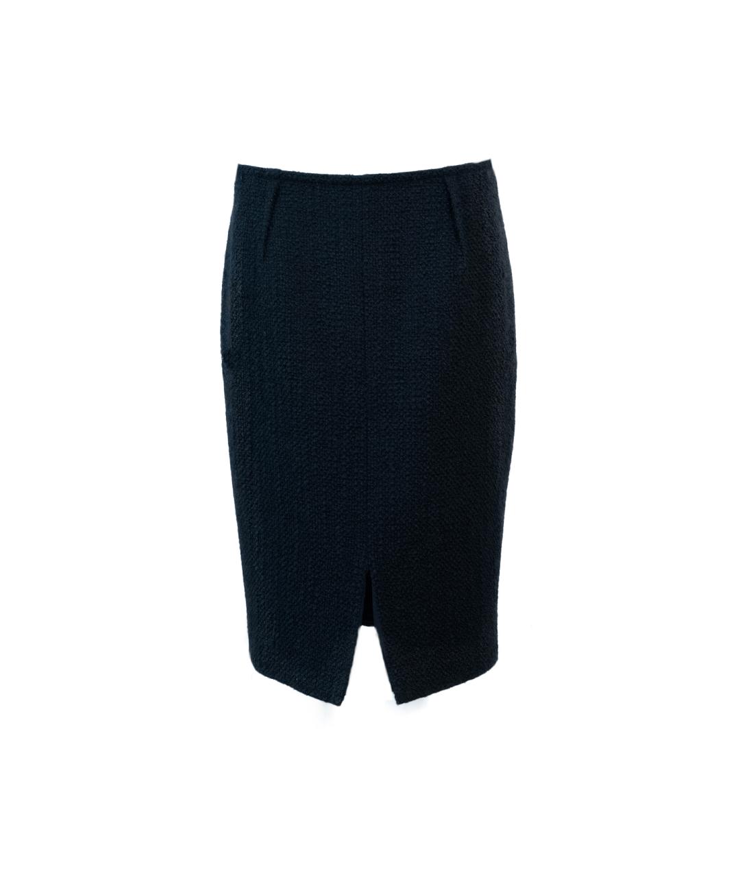 GIAMBATTISTA VALLI Черная шерстяная юбка миди, фото 6