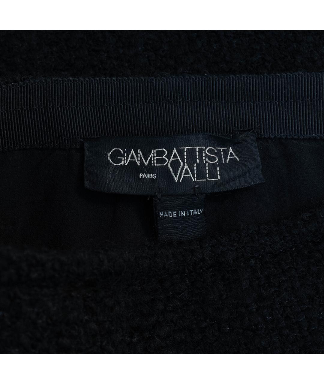 GIAMBATTISTA VALLI Черная шерстяная юбка миди, фото 3