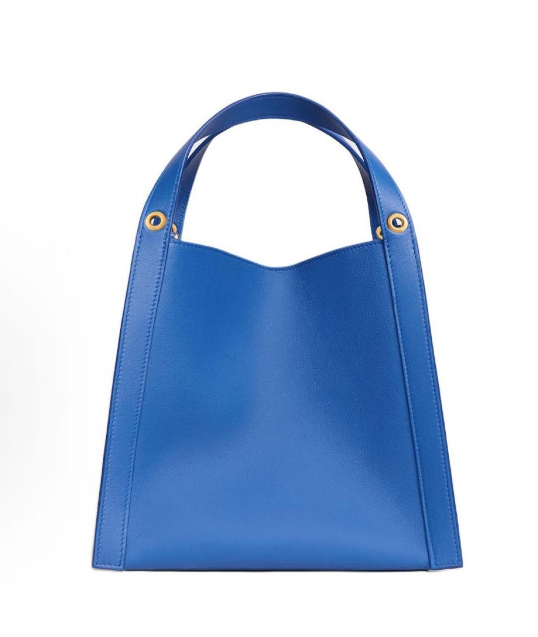 CELINE Синяя кожаная сумка тоут, фото 4