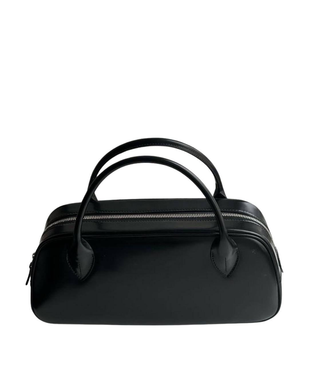 COMME DES GARÇONS Черная сумка с короткими ручками из лакированной кожи, фото 1