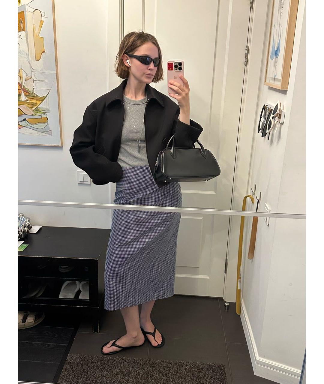 COMME DES GARÇONS Черная сумка с короткими ручками из лакированной кожи, фото 8