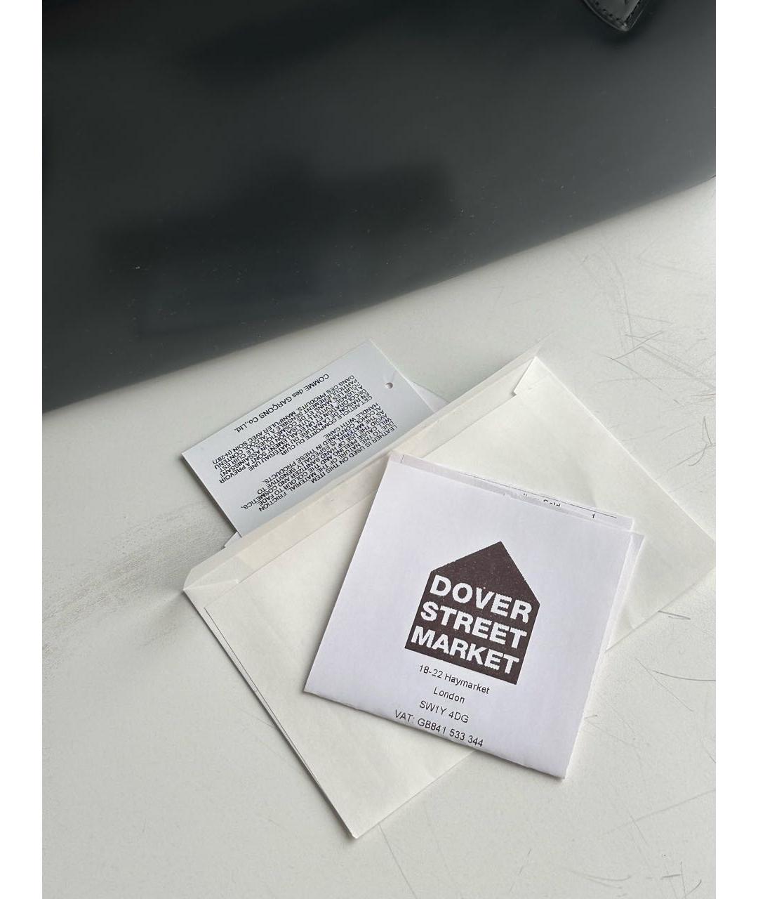 COMME DES GARÇONS Черная сумка с короткими ручками из лакированной кожи, фото 6