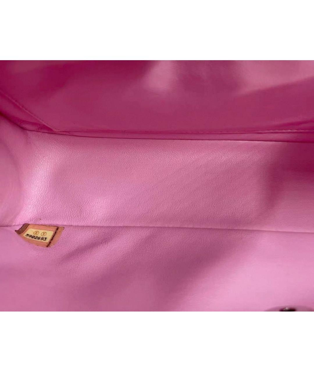 CHANEL Розовая тканевая сумка через плечо, фото 7